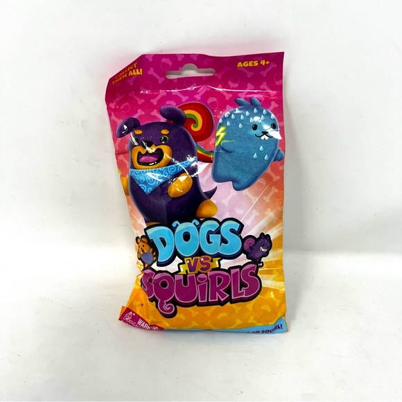 Dogs vs Squirls 4" Plush Mystery Blind Bag New Sealed 1 QTY Unopened - Picture 1 of 2